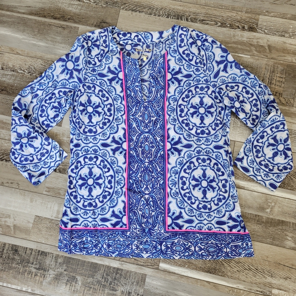 Lilly Pulitzer Amelia Island Top Resort Pooling Around Size Small